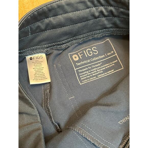 Figs Zamora Jogger Scrub Pants DARK HARBOR XS Petite - Picture 3 of 5
